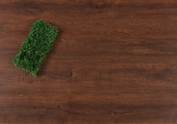 Premium wood-look flooring surface detail