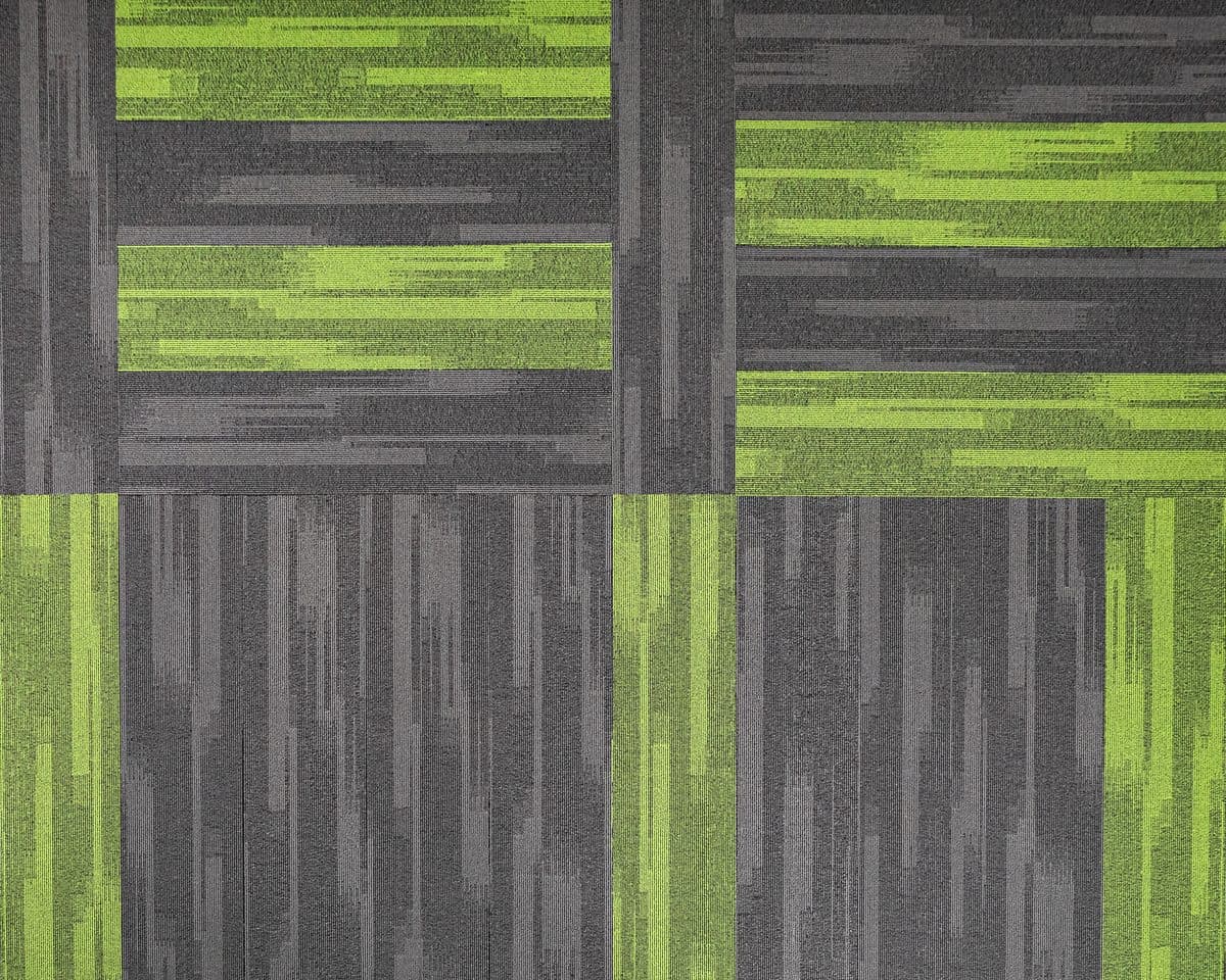 Carpet Tiles flooring finish Belle - 06 - Cool Grey & Belle - 07 - Leafy Green